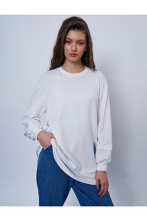 سوئیشرت حجاب نباتی زنانه بافتنی KYR - کد 917482714