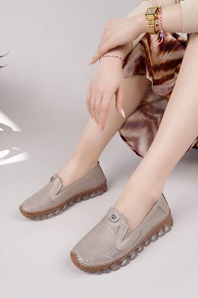 کفش کژوال بژ زنانه چرم خالص Diego Carlotti - کد 917527260