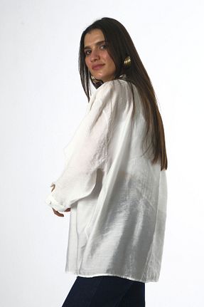 پیراهن سفید زنانه اورسایز ABBRA - کد 917531114
