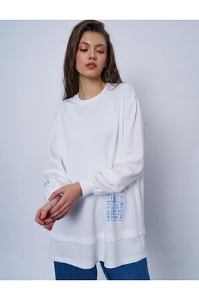 سوئیشرت حجاب نباتی زنانه بافتنی KYR - کد 917482714