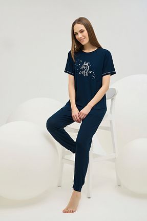 ست لباس راحتی رنگی زنانه چاپی Sevim - کد 917552829