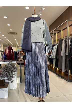 دامن سرمه ای زنانه Zühre - کد 917550291