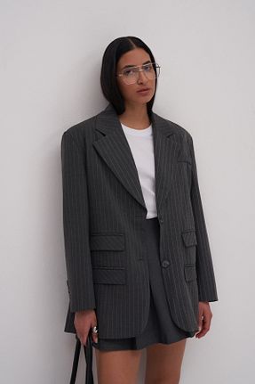 کت طوسی زنانه Blazer Mathilda By Çiğdem Bilici - کد 917563642