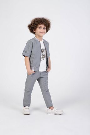 ست بالاتنه و پائین تنه آبی بچه گانه بافتنی lessotto - کد 920601249