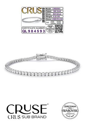 دستبند نقره طوسی زنانه 925 عیار Cruse - کد 867009529