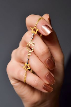 دستبند نقره طلائی زنانه 925 عیار Papatya Silver - کد 658798421
