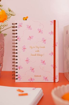 دفتر صورتی Sert Matt Notebook - کد 917633868