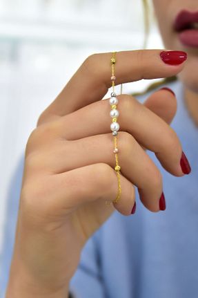 دستبند نقره طلائی زنانه 925 عیار Papatya Silver - کد 198261257