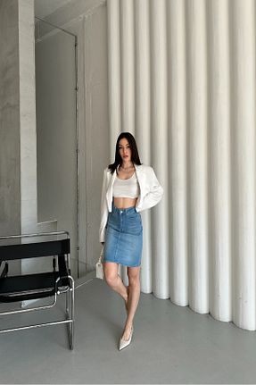دامن آبی زنانه پنبه ای XRAY JEANS - کد 917580632