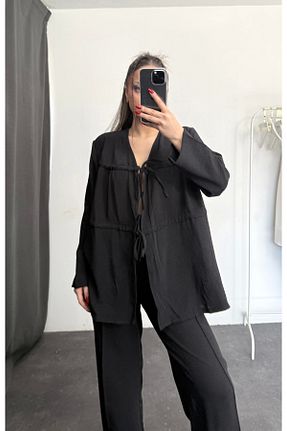 ست بالاتنه و پائین تنه مشکی زنانه اسلیم nona butik - کد 920609336