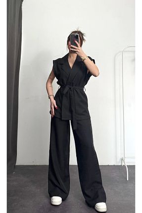 ست بالاتنه و پائین تنه مشکی زنانه اسلیم nona butik - کد 920609457