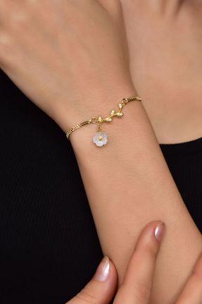 دستبند نقره طلائی زنانه 925 عیار Papatya Silver - کد 251172592