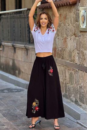 شلوار مشکی زنانه بافتنی Nevin Kaya Moda - کد 917632040