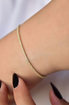 دستبند نقره طلائی زنانه 925 عیار Papatya Silver - کد 305387079