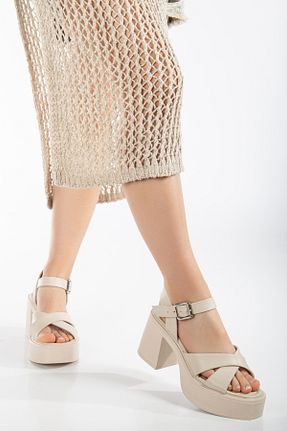 صندل رنگی زنانه پاشنه پر Akçetin Moda - کد 917644029