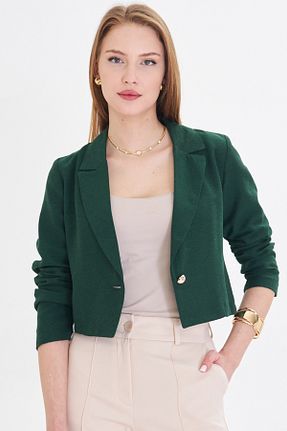 کت بلیزر سبز زنانه پلی استر armonika - کد 917636349