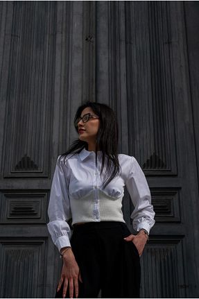 پیراهن نباتی زنانه رگولار VorNişantaşı - کد 917407010
