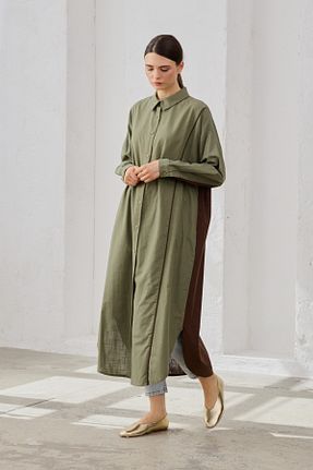 کلاه و ابایا سبز زنانه پنبه ای QANU - کد 917653874