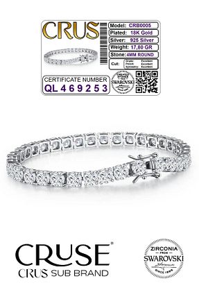دستبند نقره رنگی زنانه 925 عیار Cruse - کد 867227726
