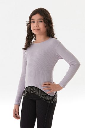 بادی طوسی بچه گانه یقه دوچرخه Fullamoda - کد 920648858