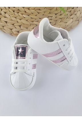کفش اسنیکر صورتی بچه گانه بند دار Butik - کد 917705178