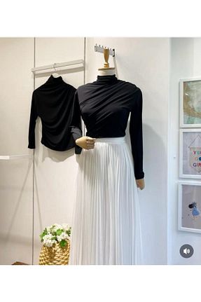 بلوز مشکی زنانه ساده RSTM - کد 917718052