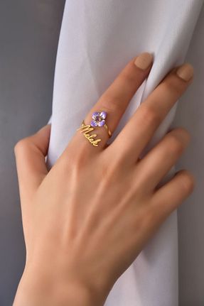 انگشتر نقره بنفش زنانه زیرکن Papatya Silver - کد 335629588