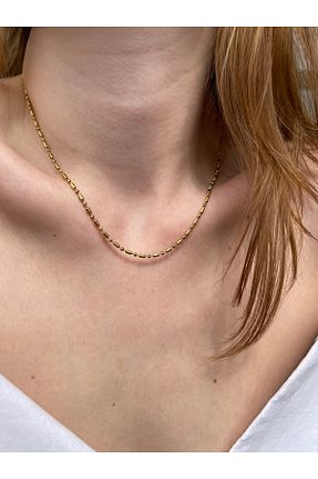 گردنبند استیل ( فولاد ) طلائی استیل ضد زنگ Hora - کد 917771323