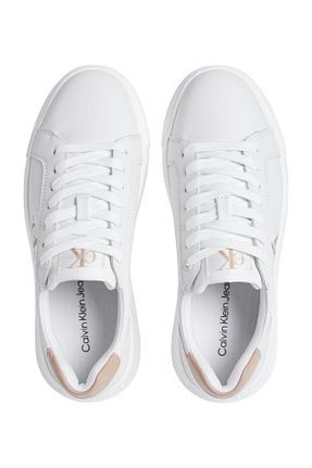 کفش اسنیکر سفید زنانه چرم اصل Calvin Klein - کد 890726788