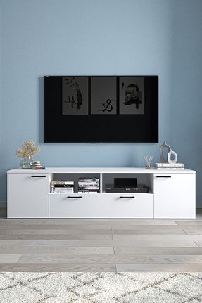 میز و پایه تلویزیون سفید Suntalam Bofigo - کد 905845352
