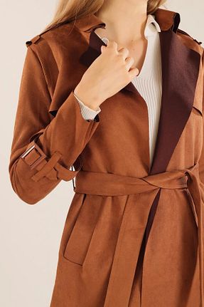 ترنچکت حجاب قهوه ای زنانه مخلوط پلی استر modabirsen - کد 353458131
