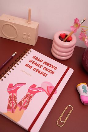 دفتر صورتی Sert Matt Notebook - کد 917792796