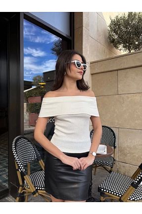 بلوز سفید زنانه ساده Genel Markalar - کد 917782922