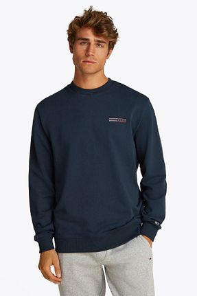 سوئیشرت سرمه ای مردانه هندسی Tommy Hilfiger - کد 920751218