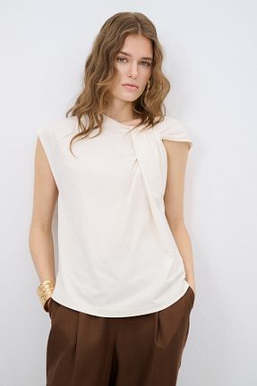 بلوز بژ زنانه ساده adL - کد 906411067