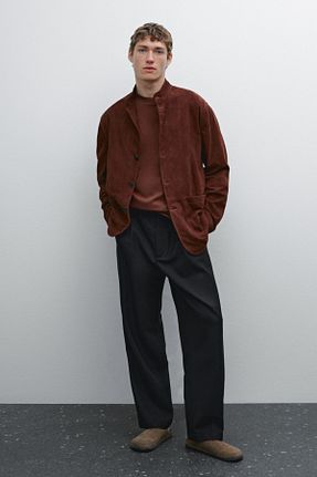 کت زرشکی مردانه رگولار Massimo Dutti - کد 917800485