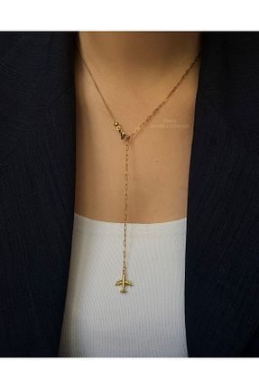 گردنبند استیل ( فولاد ) طلائی استیل (فولاد) Raree Jewellery - کد 917798675