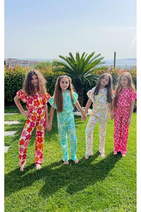 سرهمی آبی بچه گانه آستین ژولیده/ چروک Bambi Kids - کد 829717836