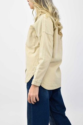 کت بژ زنانه پنبه ای birizmoda - کد 917804218