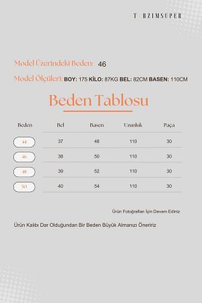 شلوار سایز بزرگ بژ زنانه پنبه ای tarzımsüper - کد 901880726