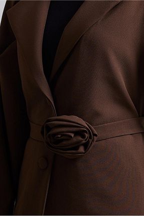 ست بالاتنه و پائین تنه حجاب قهوه ای زنانه رگولار TRENDTESETTÜR - کد 917805583