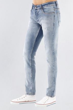 شلوار جین سفید مردانه پاچه تنگ CEDY DENIM - کد 97970423