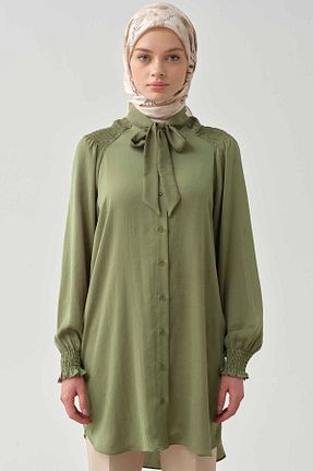تونیک حجاب خاکی زنانه پلی استر Tuğba - کد 920759326