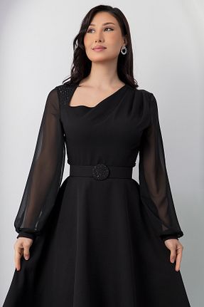 لباس مجلسی و فارغ التحصیلی مشکی زنانه مخلوط پلی استر PULLIMM - کد 917817076