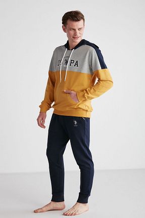 ست لباس راحتی زرد مردانه طرح دار U.S. Polo Assn. - کد 767131443