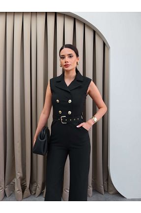 سرهمی مشکی زنانه بدون آستین ESRAHELVACI - کد 917811375