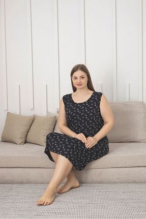 لباس شب سایز بزرگ طوسی زنانه ساده Asel - کد 917817783