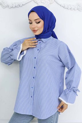 تونیک حجاب آبی زنانه بافتنی giyze - کد 925953290