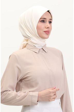 روسری بژ ساده sefamerve - کد 917829689
