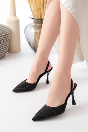 کفش پاشنه بلند کلاسیک مشکی زنانه سنگ Egepass - کد 905027355